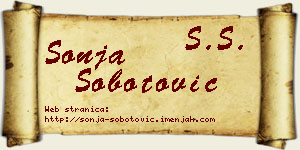 Sonja Šobotović vizit kartica